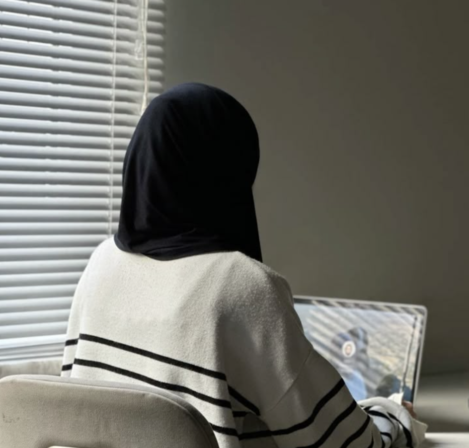 Student studying