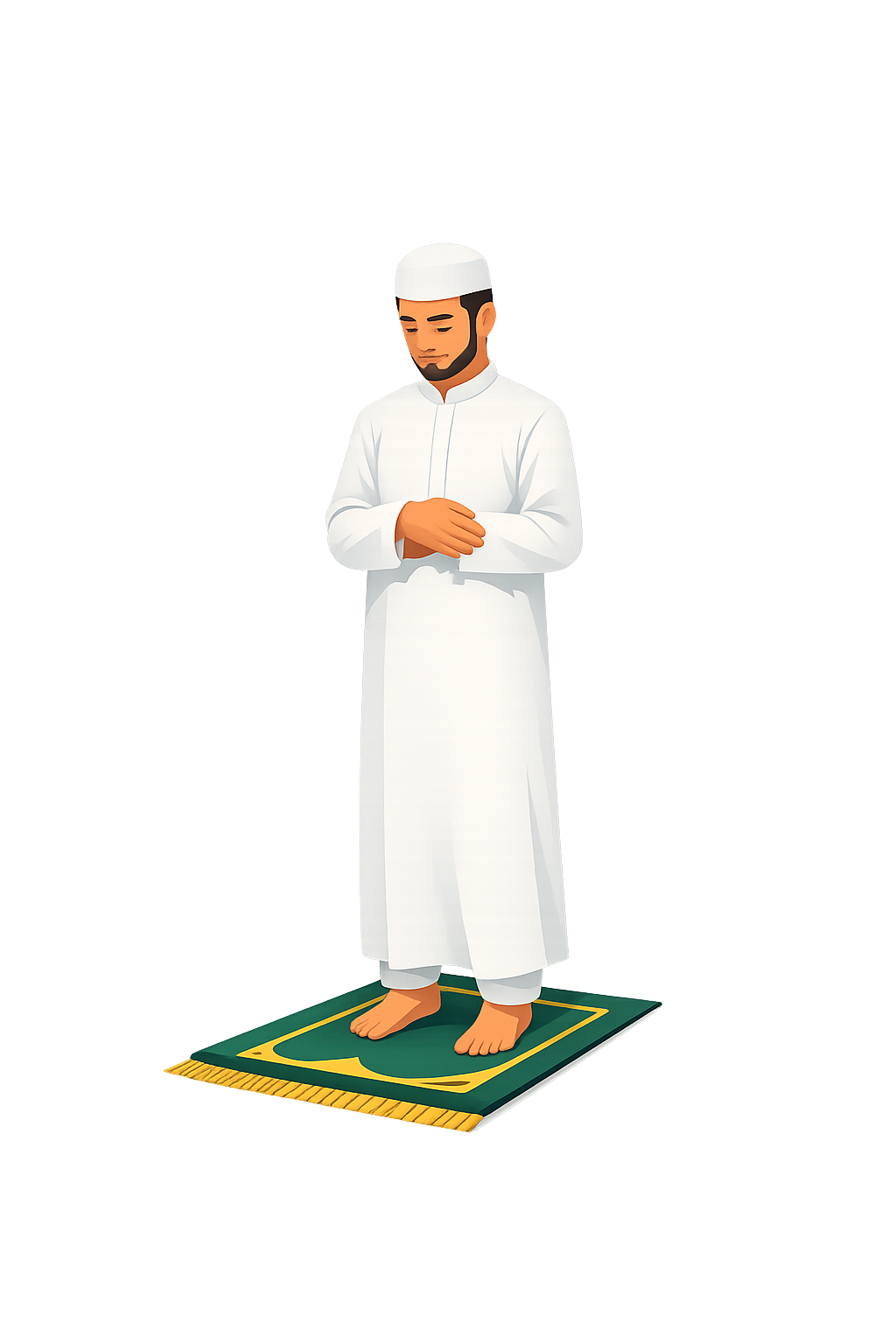 A man standing in prayer